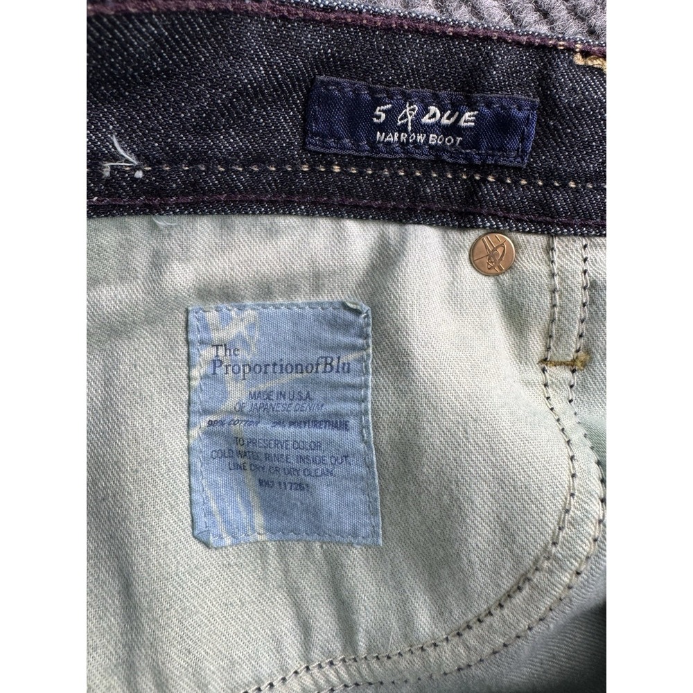 The Proportion of Blu Jeans Women 30x33 Blue Narrow Boot Made USA Japanese Denim - Picture 9 of 12